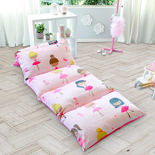Butterfly Craze Floor Pillow Bed Lounger Cover, Cozy & Stylish Seating Solution For Kids & Adults, Recliner Floor Cushion For Ultimate Comfort, Toddler Nap Mat, Cover Only, Ballerina, Queen #TOP26