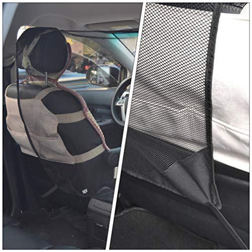 Rede para cães Balacoo para animais de estimação para carro entre assentos de alta transparência red