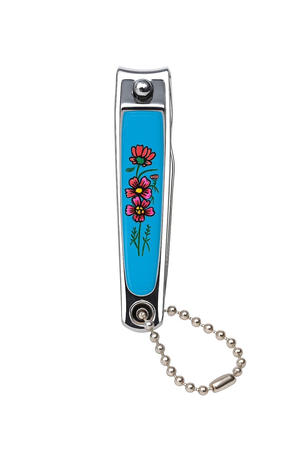 3-in-1 Floral Nail Cutter with Keychain | Premium Stainless Steel Nail Clipper | Travel-Friendly Grooming Tool for Men & Women (Blue with floral)-image-47