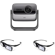 JMGO N1S Ultimate Triple Laser 4K Projector with 2 Pcs Rechargeable Active 3D Shutter Glasses