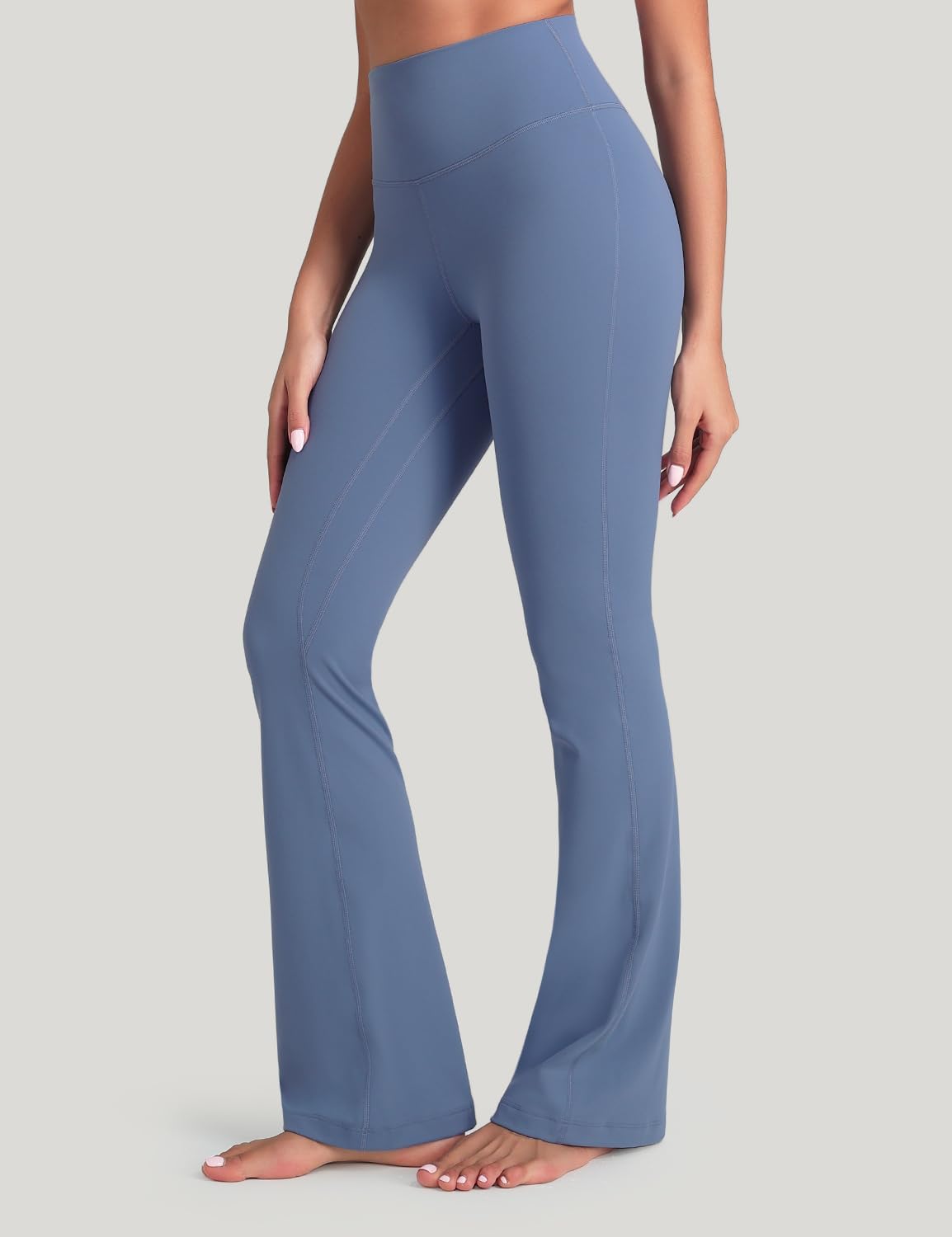 HeyNuts Harmony Flare Leggings 29"/30.5"/32.5"/34.5", High Waisted Tummy Control Wide Leg Bootcut Yoga Pants Lounge Soft - Image 4