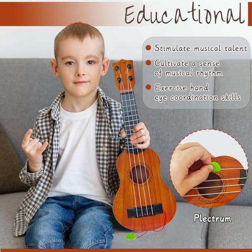 image for Woozettn Kids Toy Ukulele Guitar,17 Inch Classical Guitar Musical Toy,
