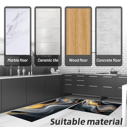 Tapis de cuisine antidérapants et lavables protégeant le sol de l'eau - 6