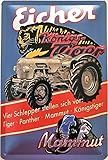 eicher königstiger 1  Deko7 Blechschild 30 x 20 cm Eicher Traktor - 4 Schlepper Stellen Sich vor - Tiger, Panther, Mammut, Königstiger