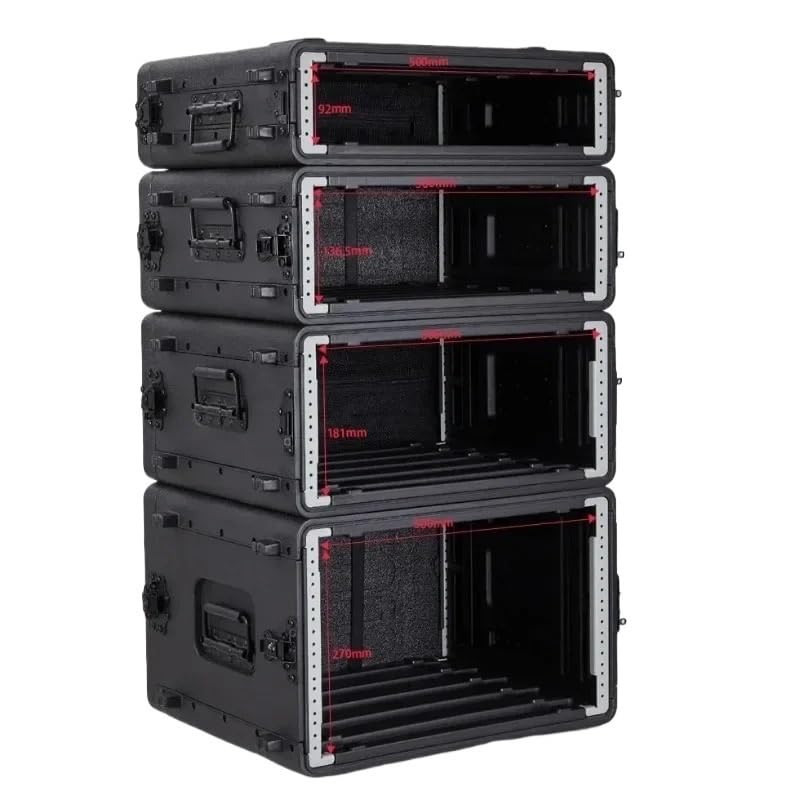 Compatibile con l'organizzatore di cassette portautensili portatili professionali in plastica PE, custodia antiurto for audio(390C-2U)
