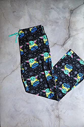 STAR WARS Child Galaxy Grogu Yoda Mandalorian Adult Lounge Sleep Pajama Pants for Men…4