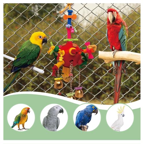 Premium Bird Toys, Bird cage Toys, Parrot Toys, Suitable for Parakeets, Budgies and Amazons, Macaws, African Grey Parrots, Durable chew Toys for Large Birds - Image 4