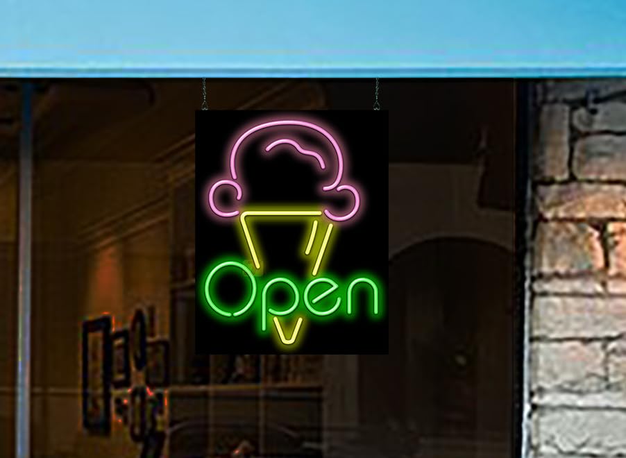 Amazon.com: Ice Cream Open Neon Sign - 24