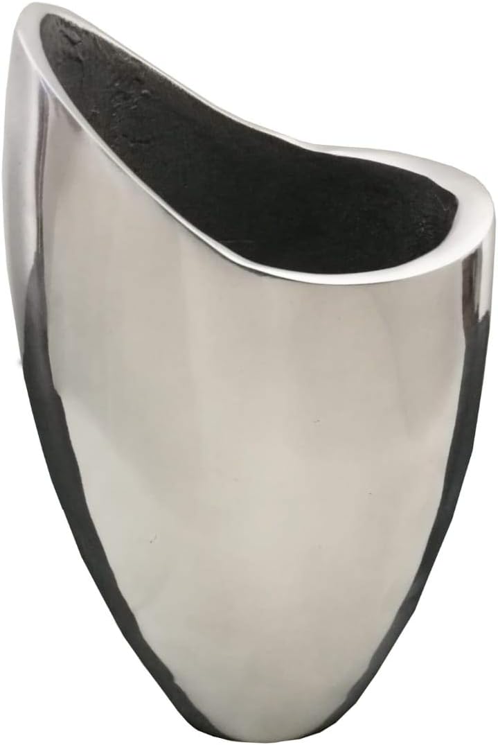 Natuzzi Italian Design Steel Flower Vase