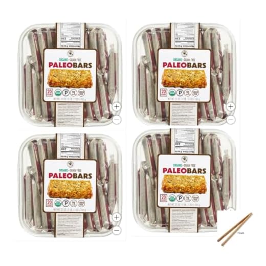 Universal Bakery Organic Paleo Bars, 1.35 Ounce (20 Count) (5 Pack) 4 Paleo Bars + Bonus mini Tongs
