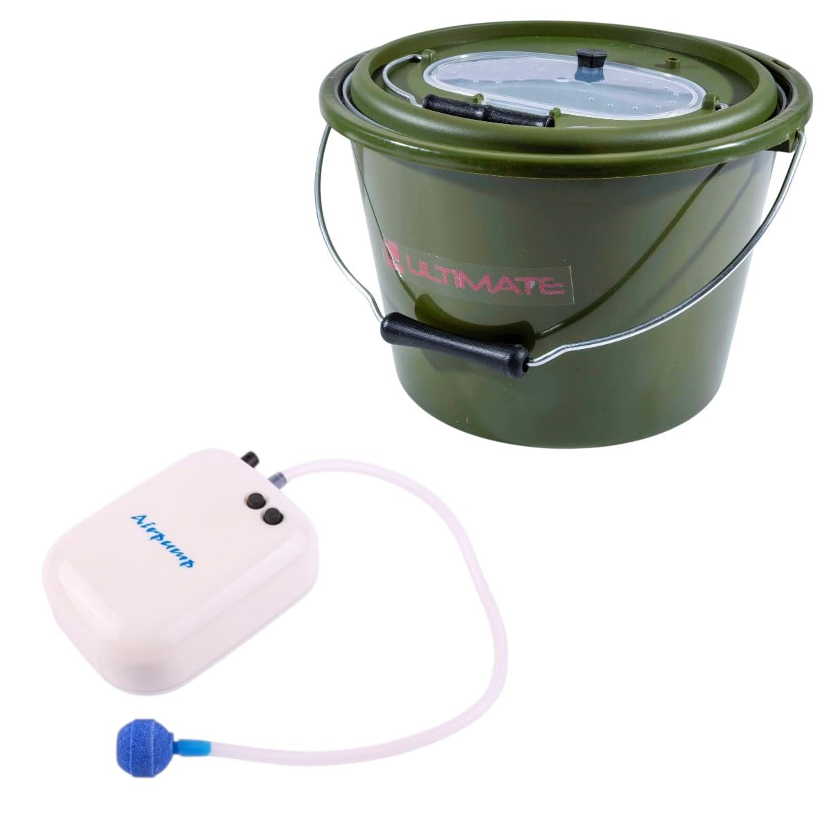 Set De Seau À Vifs & Pompe À Air Ultimate 15L - Ensemble Carnassier