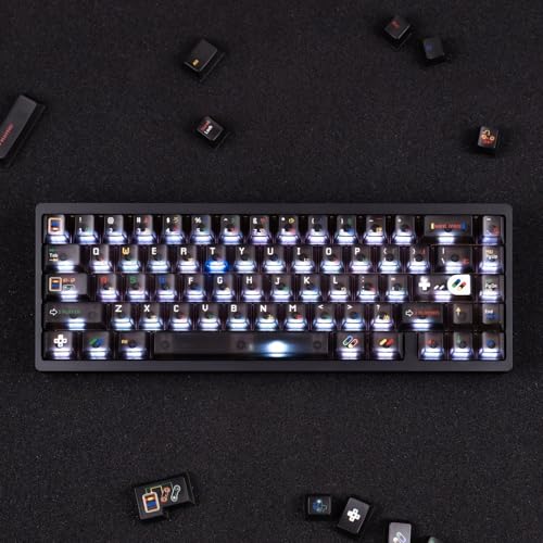 Touches mécaniques transparentes noir mat pour illuminer vos sessions de jeu nocturnes