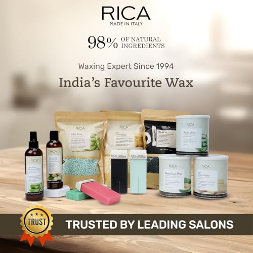 Image of Rica Black Brazilian Stripless Painless Hair Removal Wax For Men & Women| Quick & Easy Tan Removal Waxing For Face, Armpit & Bikini Areas| 800 gm, Pack of 1