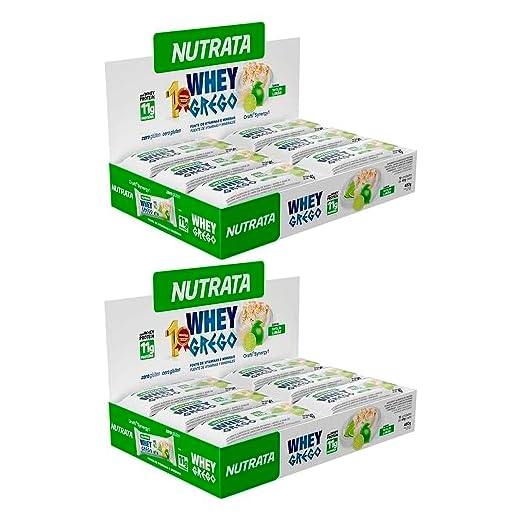 KIT 2X Whey Grego Bar - CX C/12 Unidades - NUTRATA (Torta de Limão)