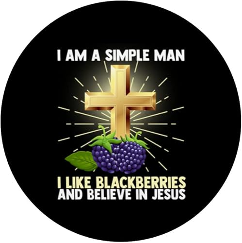 Miniatura 3 de Simple Man Like Blackberry and Believe in Jesus Christ Pasto PopSockets Swappable PopGrip