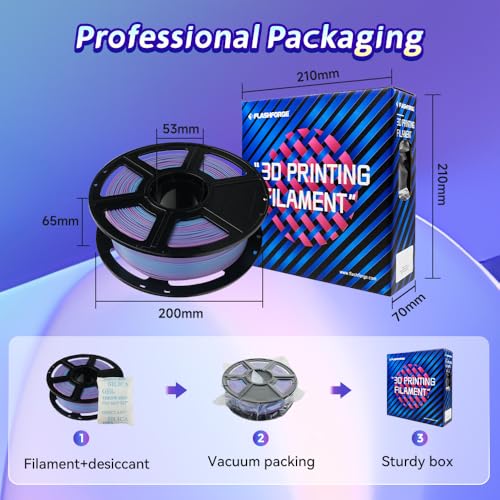 Image of FLASHFORGE Rapid PLA Gradient Filament 1.75mm Thistle Purple & Ethereal Blue, Transform Colors Smoothly & Fast, Experience Exceptional Performance with 500mm /s High-Speed Printing, Top-Notch Filament