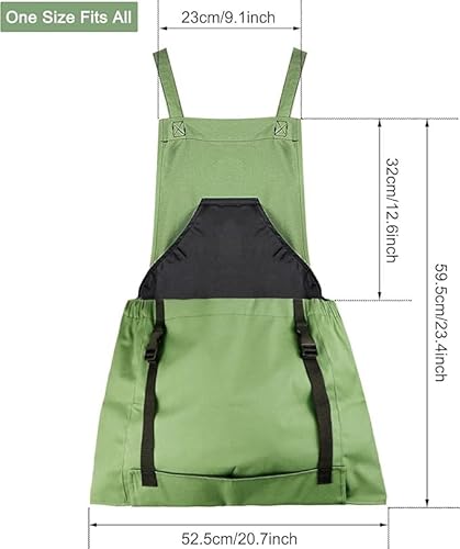 image for Osznmmg Gardening Apron with Pockets Gardening Apron for Harvesting Wa