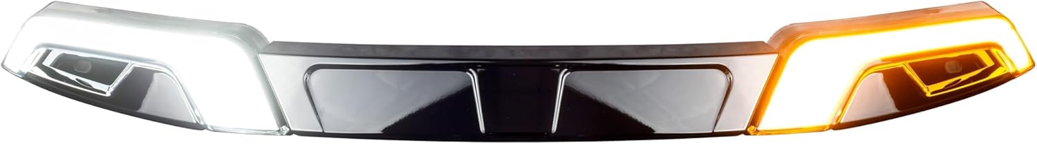 Eagle Lights HALOS LED Windshield Trim with White Running Lights & Amber Turn Signals for Harley-Davidson® Batwing Fairings, 2014 - Current Street Glide & Electra Glide Models (Black)