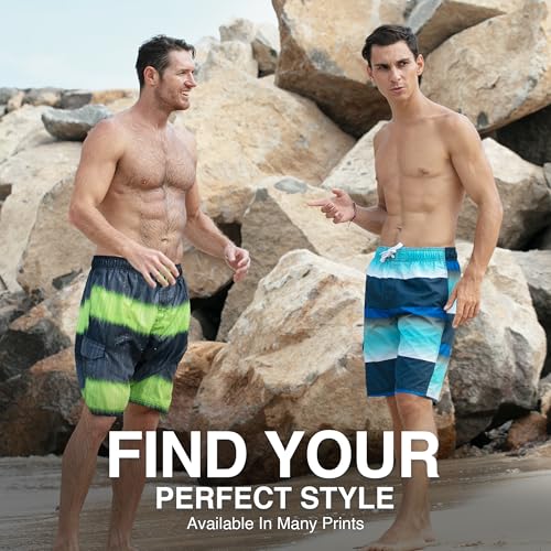 Image of Kanu Surf Men's Big Viper Extended Size Stripe Swim Trunk