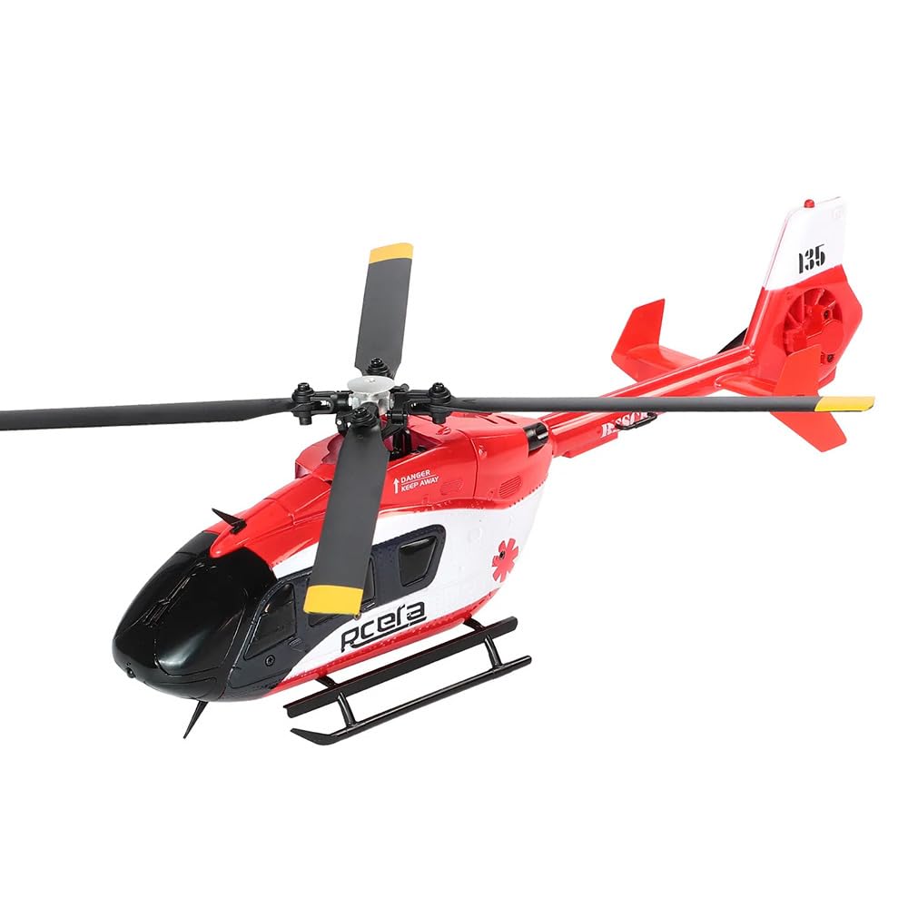 Torcster Hubschrauber H-135 rot/Weiss 6G 260mm RTF 2,4G Ferngesteuert 3D Anfänger Indoor Heli
