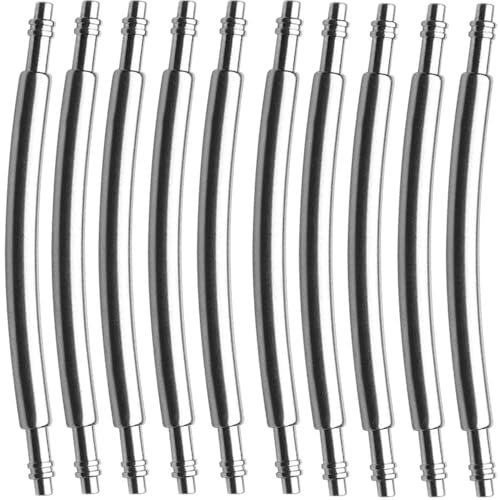 TICFROG 10個セット 湾曲 バネ棒 時計バンド ベルト 直径 φ1.8mm ステンレススチール バネ棒 湾曲 時計ピン (20mm)