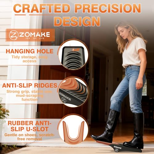 ZOMAKE Boot Jack, Cowboy Boot Remover Take Off Helper, Portable Bootjack Puller for Men Women (Orange) - Thumbnail 4