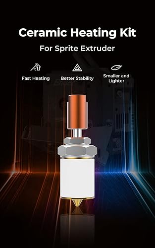 Miniatura 20 de Creality - Extrusora oficial Sprite Pro Tubo de garganta de aleación de titanio de cobre Bimetálico, 752.0 °F de alta resistencia térmica, Sprite