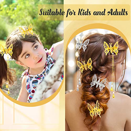 8 Pcs 3D Moving Butterfly Hair Clips For Hair 90S Elegant Metal Butterfly Hairpin Moving Wings Hair Clamps Pins Vivid Claw Barrette For Women Girls #TOP3