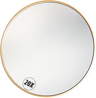 BIUDECO Suction Cup Beauty Mirror Travel Makeup Mirror with Light Wall Mounted Mirror Hand Held Mirror Bathroom Cosmetic Mirror Magnifying Mirror Magnified Mirror Home Mirror 20x Mirror