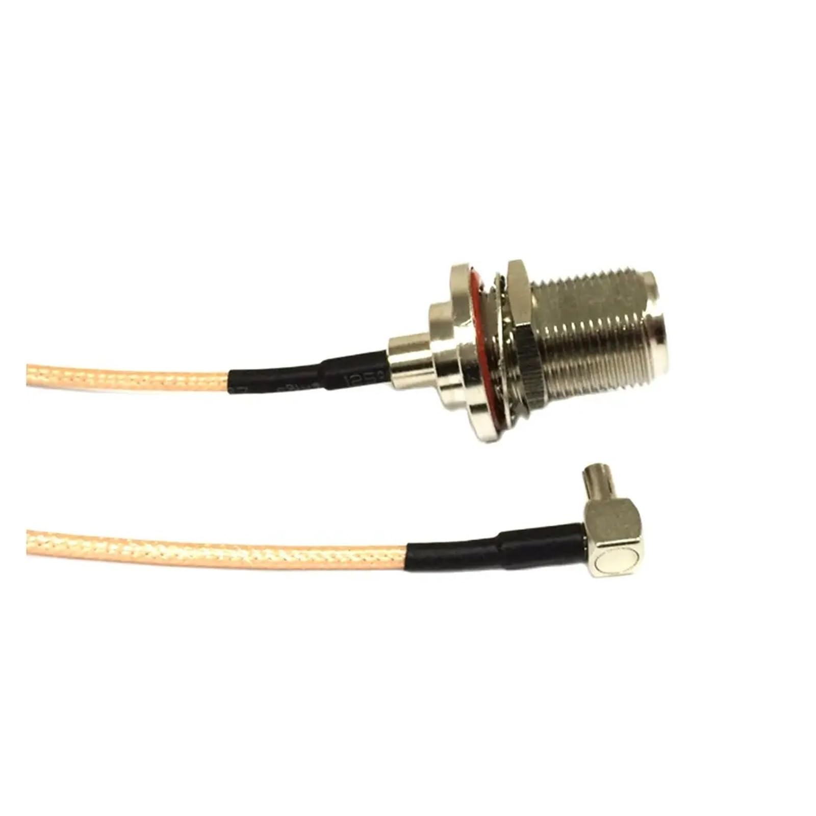 Cavo a Spirale RG316 da 15 cm, Tipo N, Maschio/Femmina, Interruttore TS9, Angolo retto, 90 Gradi, for Modem(N Female,15cm)