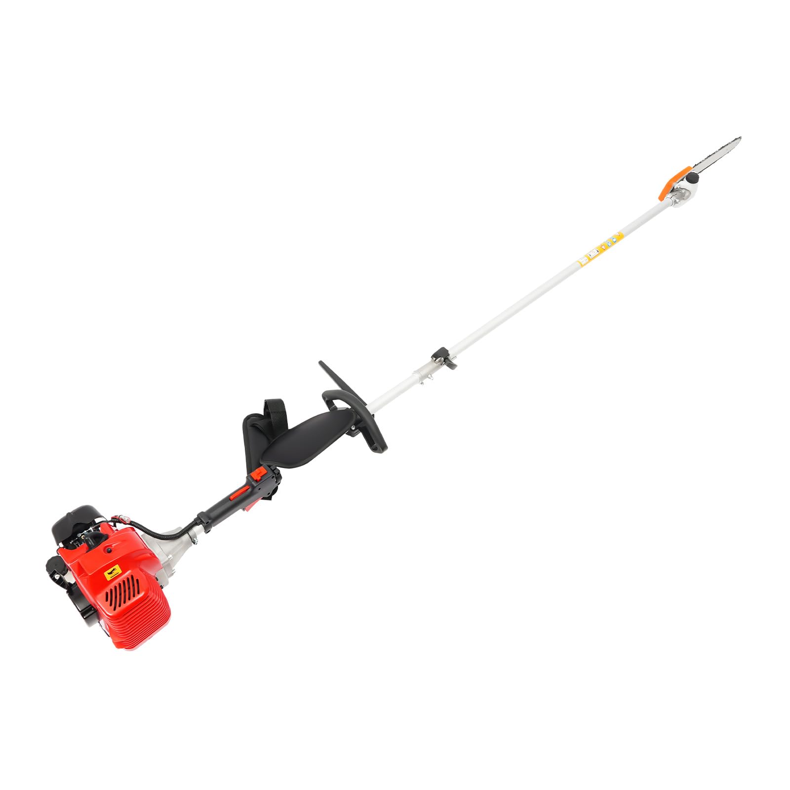 Motosierra telescópica de gasolina de 43 cc, 2 tiempos, 8500 rpm, con barra extensible de 2,4 a 3,5 m y depósito de combustible de 1000 ml