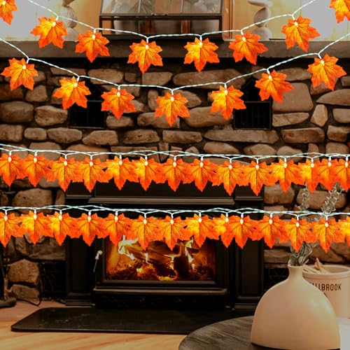 ONFAON-2-Pack-Fall-Decorations-for-HomeFall-Leaf-Lights-Battery-Operated-Fall-Maple-Leaves-Decorations-Lights-Garland2-ModesTotal-20Ft-40LED-Halloween-Decor-Thanksgiving-Indoor-Outdoor ONFAON 2 Pack Fall Decorations for HomeFall Leaf Lights Battery Operated Fall Maple Leaves Decorations Lights Garland2 ModesTotal 20Ft 40LED Halloween Decor Thanksgiving Indoor Outdoor