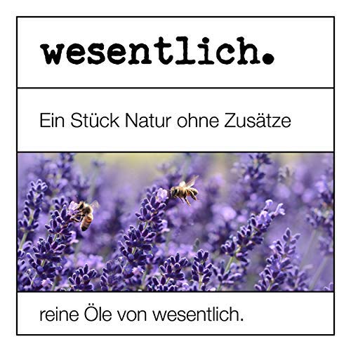 Foto von wesentlich. Lavendelöl ätherisch 100ml | 100% naturreines Öl (Glasflasche) | u.a. für Aromatherapie, Schlafhilfe und Entspannung