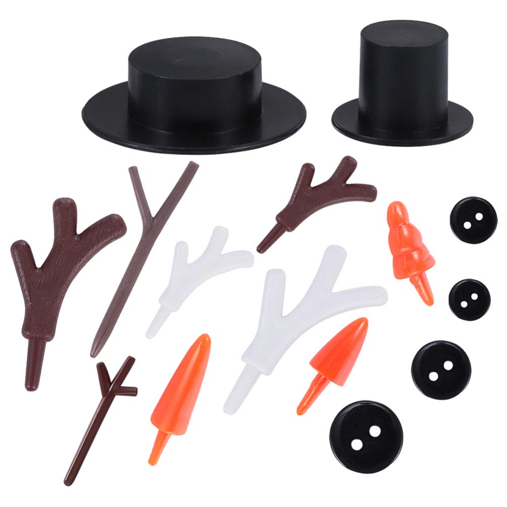 TOYANDONA 1 Set 368 Pz Accessori Pupazzo di Neve Kit Pupazzo di Neve Natalizio Fai da Te Costruisci Il Tuo Kit Pupazzo di Neve Regali di Natale Abito Bambino Calzini Natalizi Mini Plastica