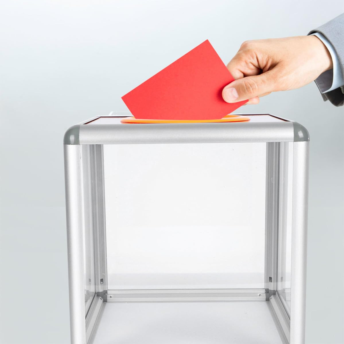 Healvian Caja De Donaciones De Aleación De Aluminio Para Sorteos Y Eventos Particulares Accesorio De Juego