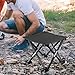 kowaku Folding Camping Stool Footrest Compact Sturdy Lightweight Portable Mini Foldable Chair for Beach BBQ Walking Picnic Gardening, Black, 33cmx33cmx32cm