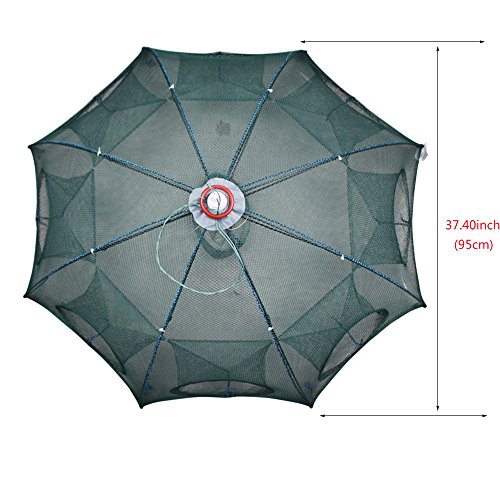 image for ICE SEA Foldable Fishing Net Landing Net Trap Cast Dip Cage for Fish S