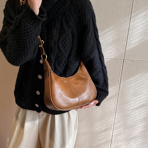 JYG Small Hobo Bags for Women Retro Crescent Shoulder Purse Fall Soft Crossbody Handbag 20253