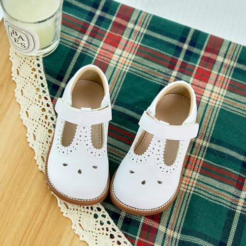 Image of GINFIVE Toddler Girls Mary Jane School Oxford Dress Flat Shoes for Wedding