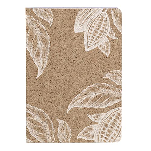 Clairefontaine 83543C - Un Carnet Piqué Cousu Fil couverture Papier à base de Coques de Cacao - A6 10,5x14,8 cm 96 Pages Lignées papier Ivoire 90g -...