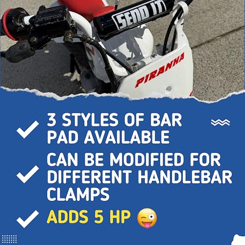 Image of SEND IT Bar Pad with FREE DONUTS Handlebar DIrtbike ATV Crossbar (Black, Pit Bike)