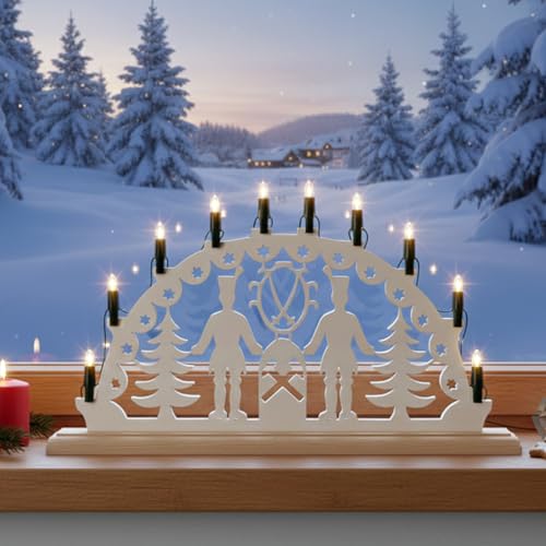 CLGarden Original NARVA Schwibbogenkette mit 10 Spitzkerzen Ersatz...