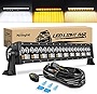 Nilight LED Light Bar 7D 22Inch 150W Spot Flood Combo Beam Amber White LED Work Light Offroad Lighting LED Driving Lights Fog Light for SUV ATV UTV Pickup Truck Boat, 2 Years Warranty