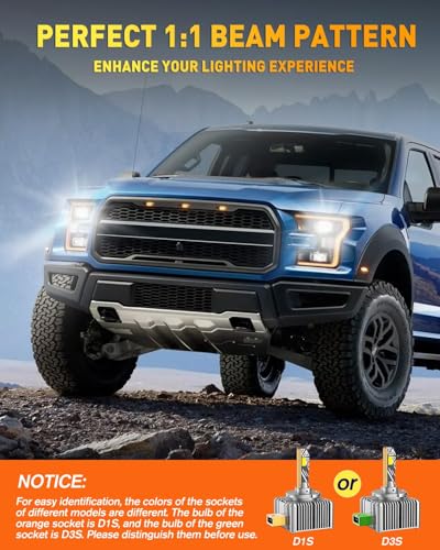 Image of Termitor D3S Light Bulbs, 80,000 LM Brightness | 6500K Daylight White, No Adapter Required, 3-Minute Easy Install, 75,000hrs+ Lifespan, IP68 Waterproof, 1:1 size, Pack of 2