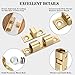 Alise Double Roller Catch Cabinet Latches,Adjustable Double Ball Tension Roller Catch Latch Brass Cabinet Door Latch,47mm Solid Brass Cabinet Latches and Catches,4 Pcs