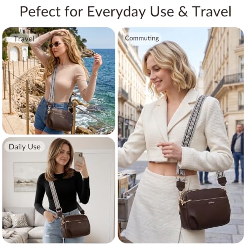 Image of Crossbody Bag for Women Vegan Leather Handbag Purse Anti Theft RFID