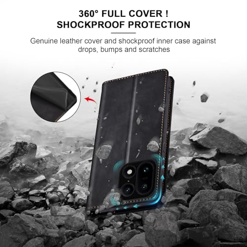 Image of Jasonyu Flip Wallet Case for OnePlus 15 5G,Black