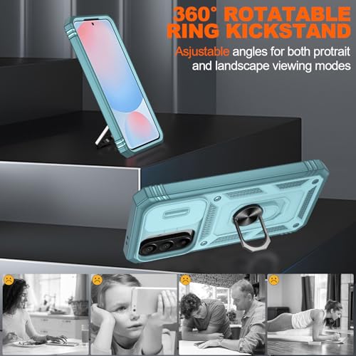 Coque de protection de qualité militaire pour Samsung A56 robuste verte - 7