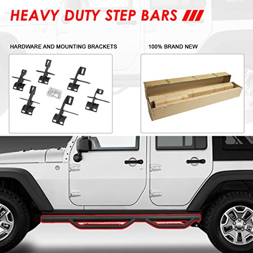 Estribos Auto Dynasty para Jeep Wrangler 4 puertas 2007-2018 miniatura 5