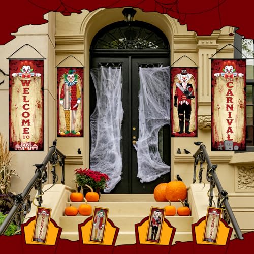 Image of Panelee 4 Pcs Vintage Halloween Carnival Decorations